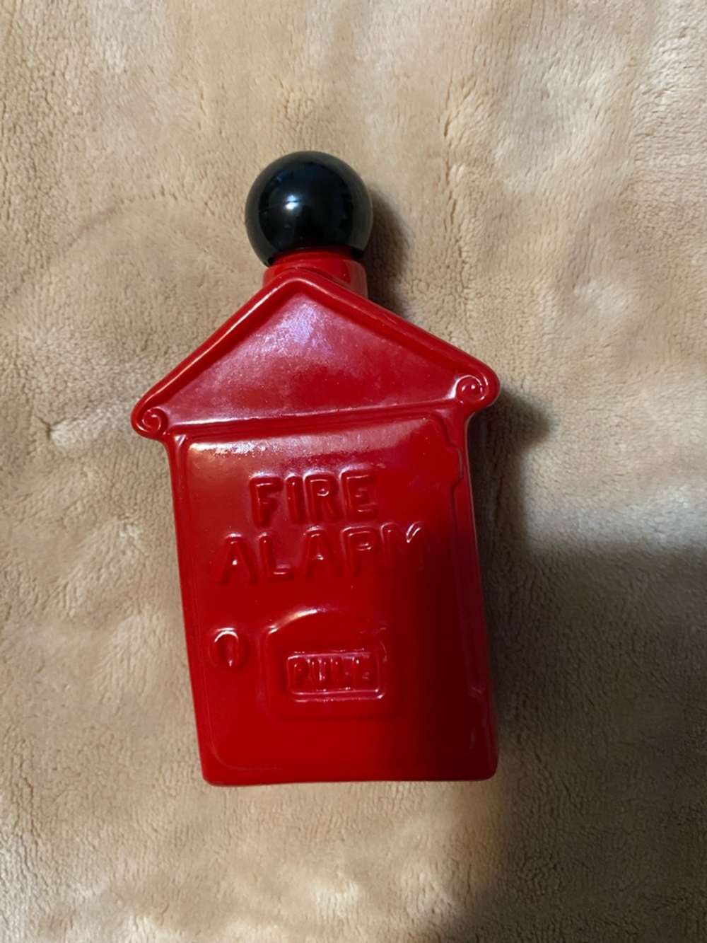 Avon Red House-Shaped Fire Alarm Box Empty Pre Shave Lotion Bottle